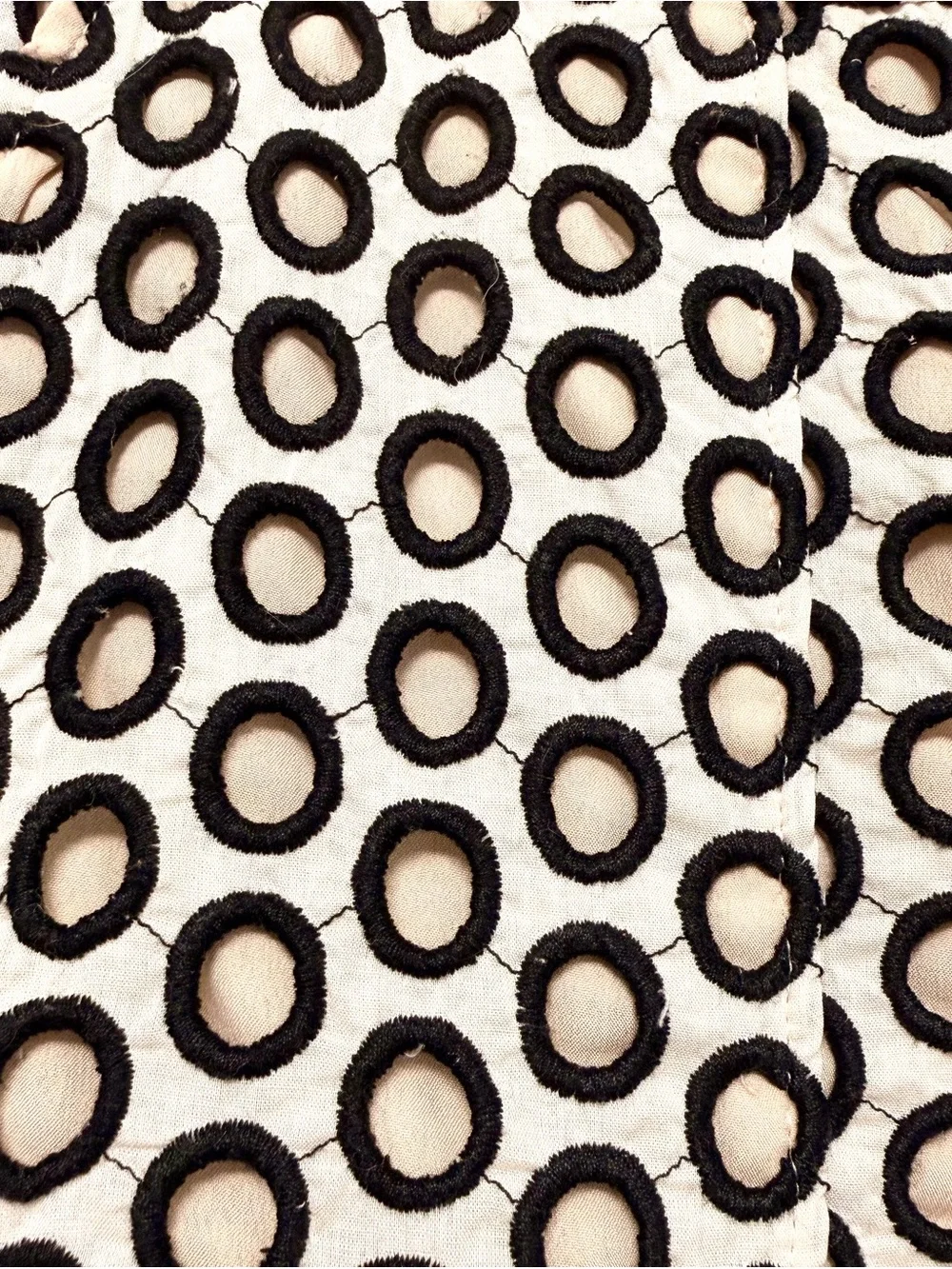J.Crew Eyelet Embroidered Shorts Size 6 Black Cream High Rise